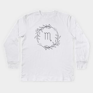 Scorpio Sign Kids Long Sleeve T-Shirt